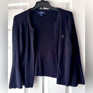 Lands End Chase cardigan size M, dark blue.